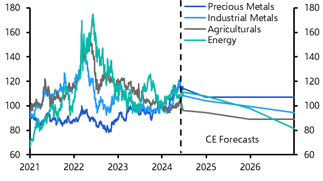 Commodity prices to fall back 

