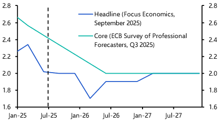 Euro-zone inflation risks now to the downside
