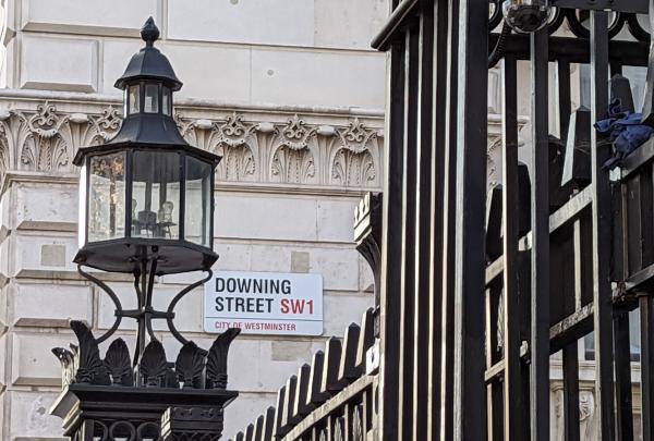 Image of Downing St sign