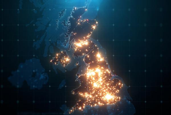 UK - UK satellite image at night