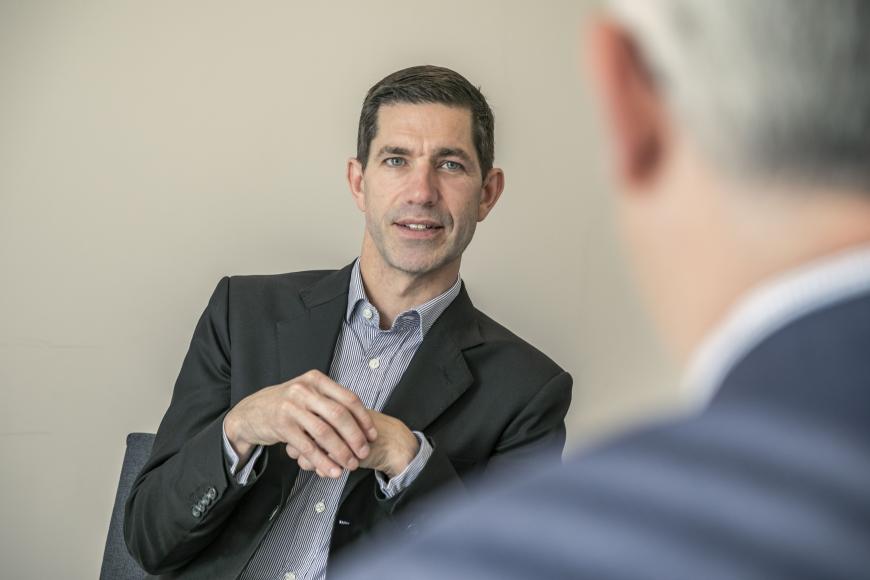 Paul Dales in meeting