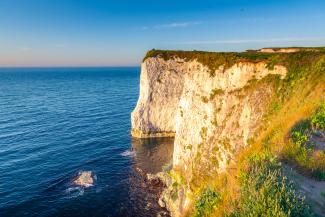 Cliff edge with sea