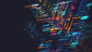 Multicolour digital tech abstract